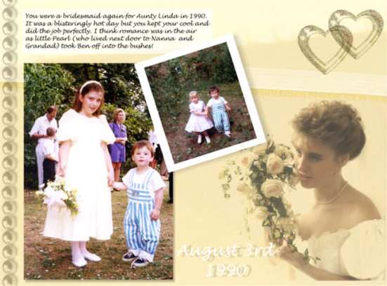 lindaswedding 29K For this layout I started by scanning in a piece of 