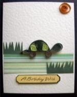 quilled turtle card