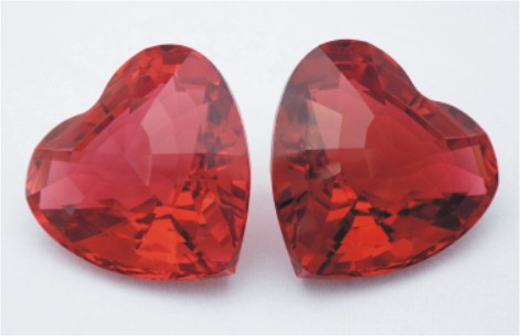 red crystal hearts
