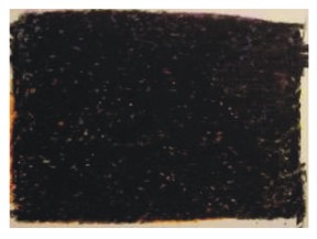 black layer of crayon