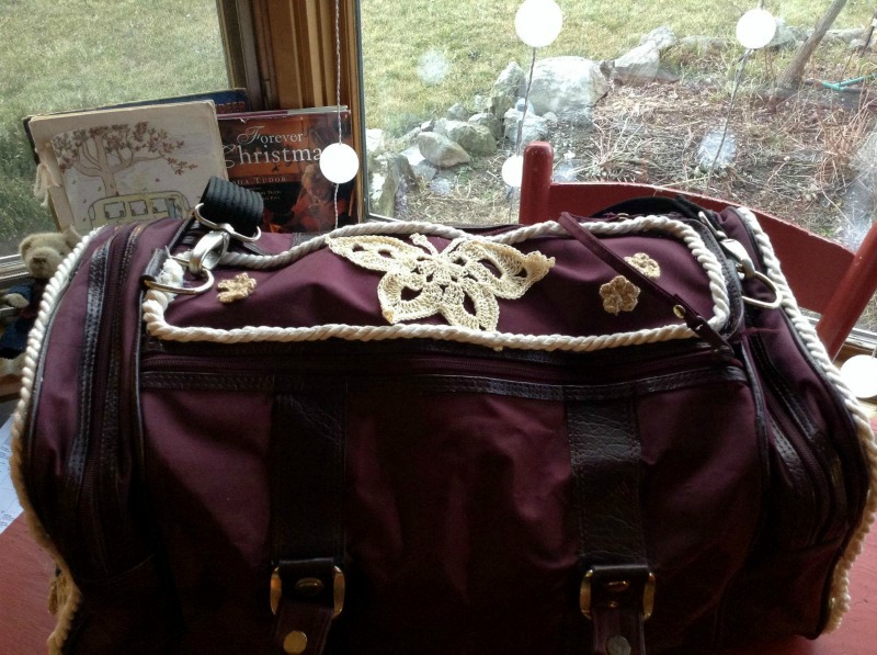 Top View of Decorated Gym Bag